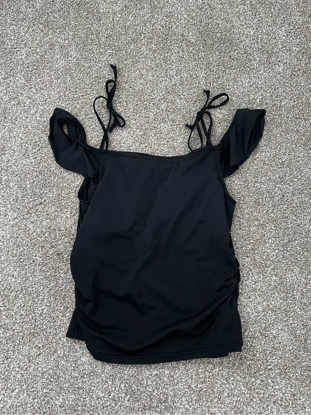 Lime Ricki Off the Shoulder Tankini Swim Top